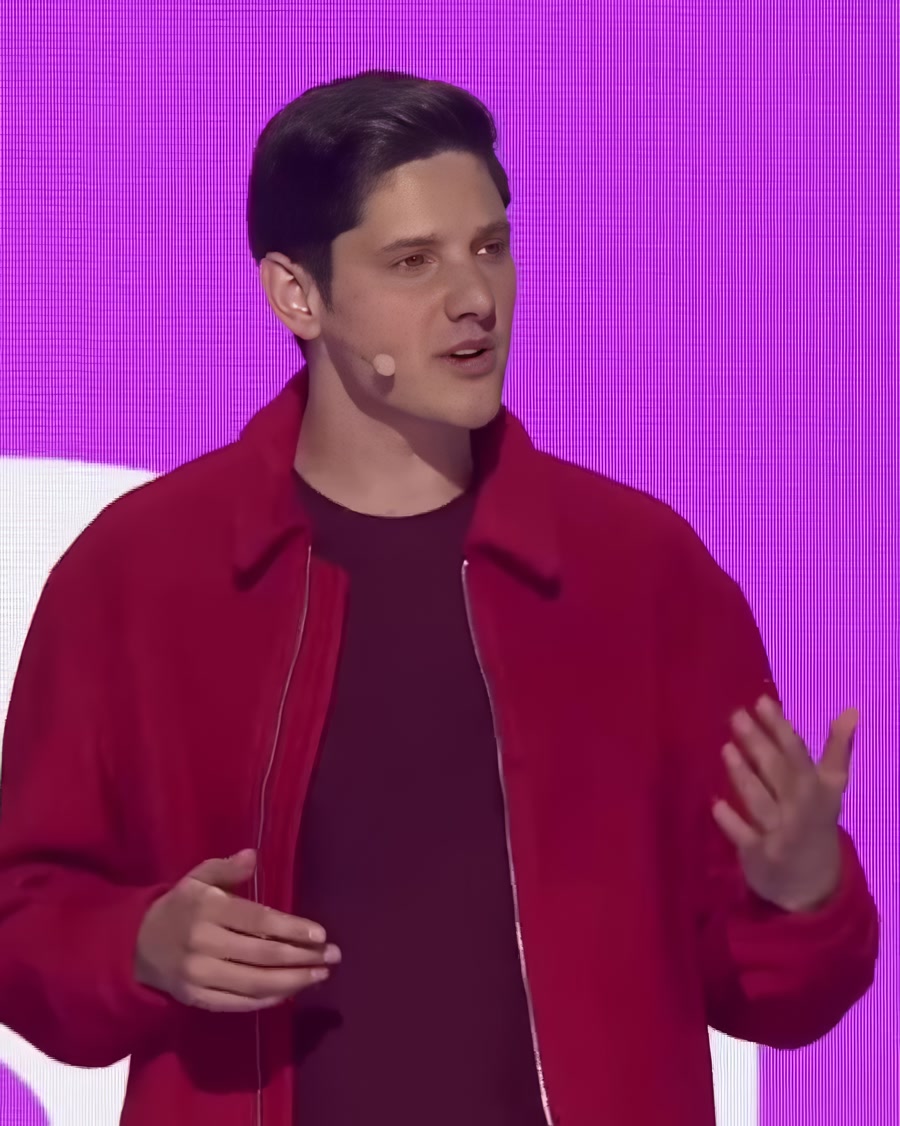 Phil Haeusler on stage at the Canva World Tour keynote